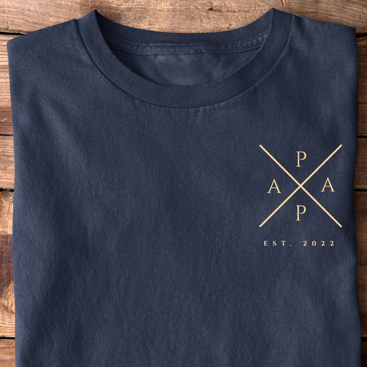 Papa Cross T-Shirt - Date Personnalisée